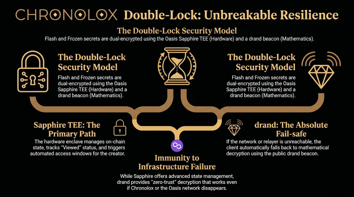 Unbreakable Double-Lock Security Model — dual-path encryption architecture